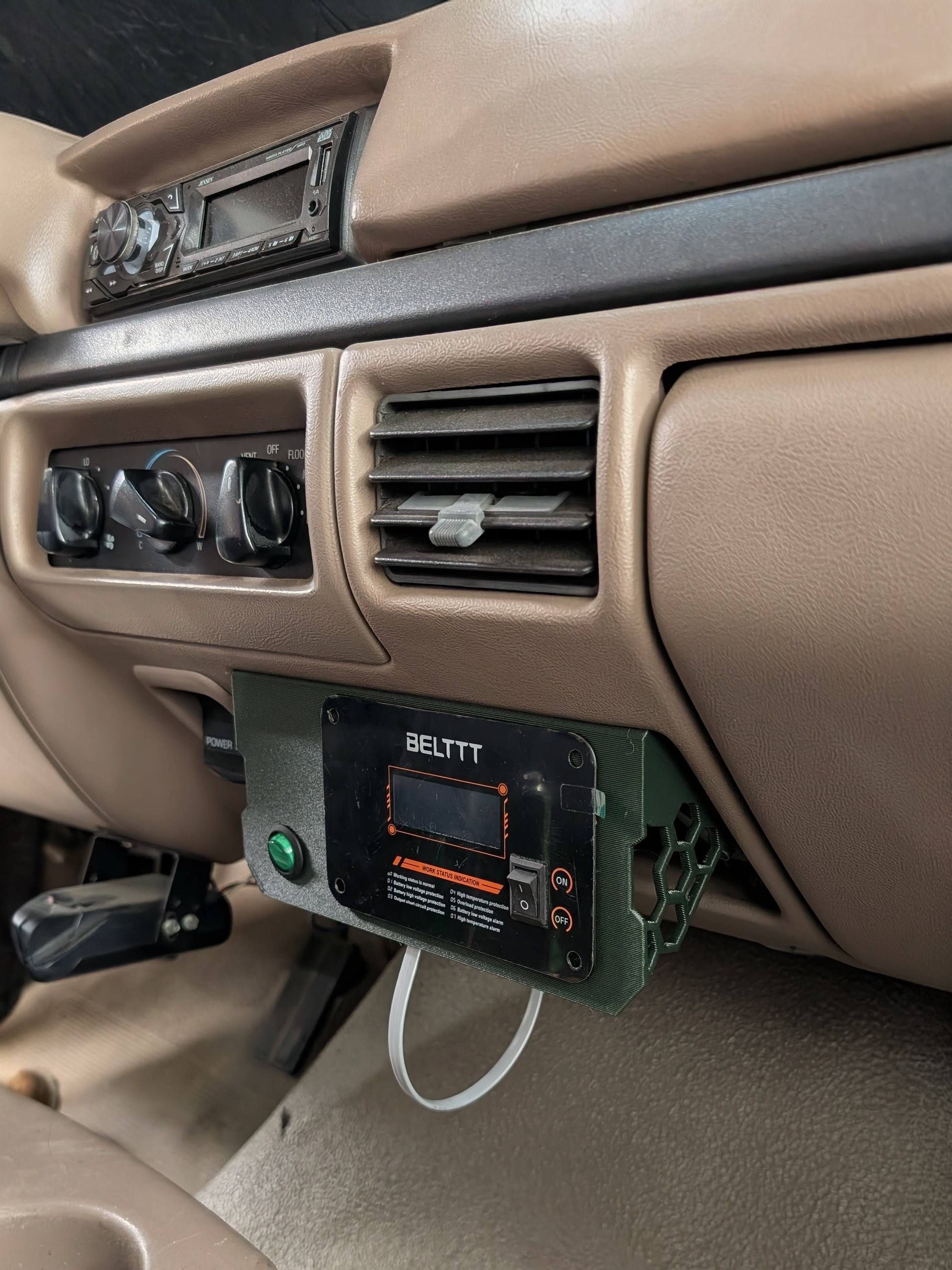Custom-mounted electronics in the YJ